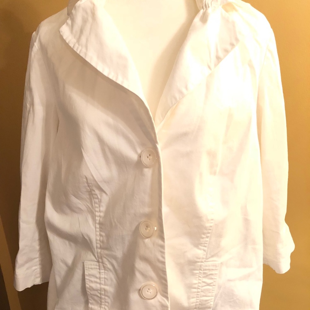 Plus Size white casual blazer/jacket